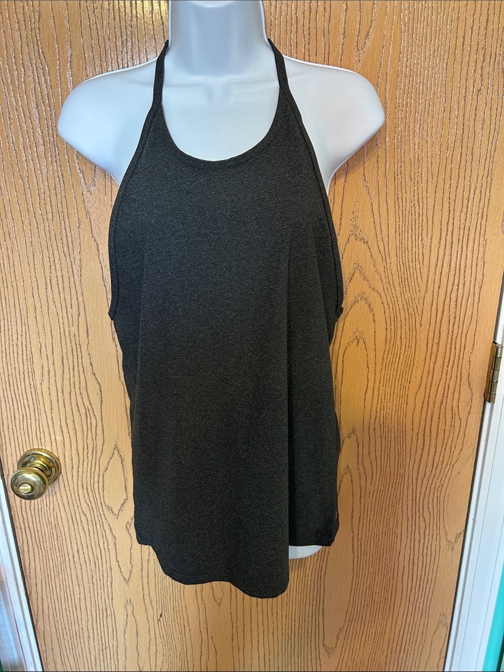Fabletics Heather Grey Halter-Style Tank Top